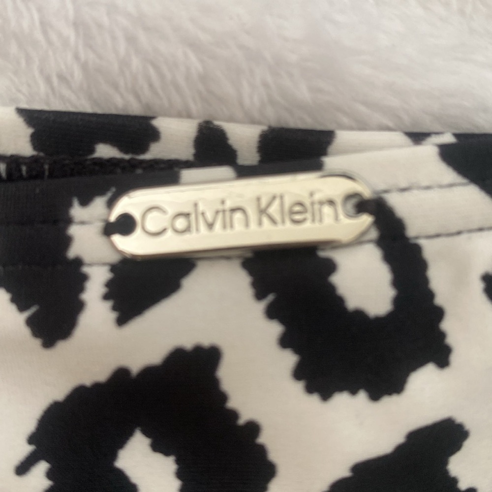 Calvin Klein Black and White Leopard Print Bikini - Picture 10 of 13
